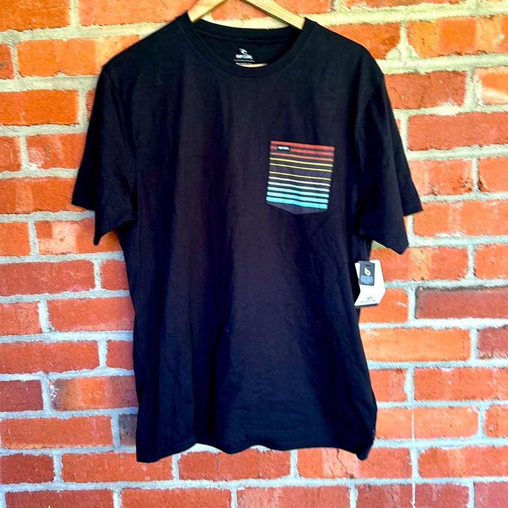 Ripcurl printed/striped pocket tee
